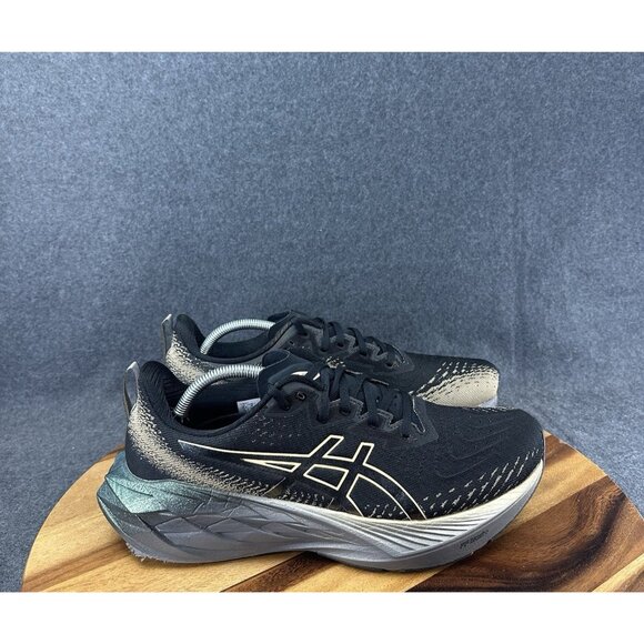 Asics Novablast 4 Running Shoes Men’s 11 Platinum Black Champagne Athletic Gym - Picture 1 of 15